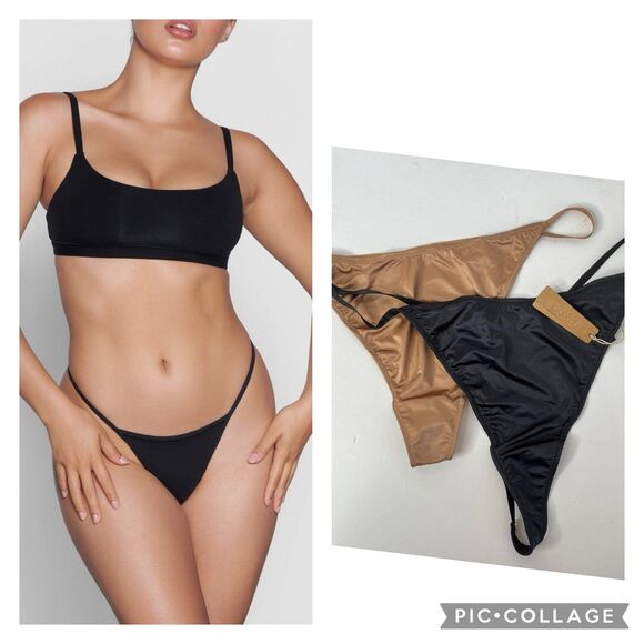 NWT 2 Pairs Skims Fits Everybody T-String Thong Panties Size 4X #428 - Picture 1 of 8